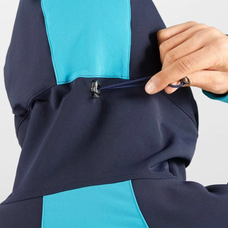 Chaquetas Salomon Outpeak Softshell Full Zip Hombre Azul Marino Turquesa | MX TWFK587